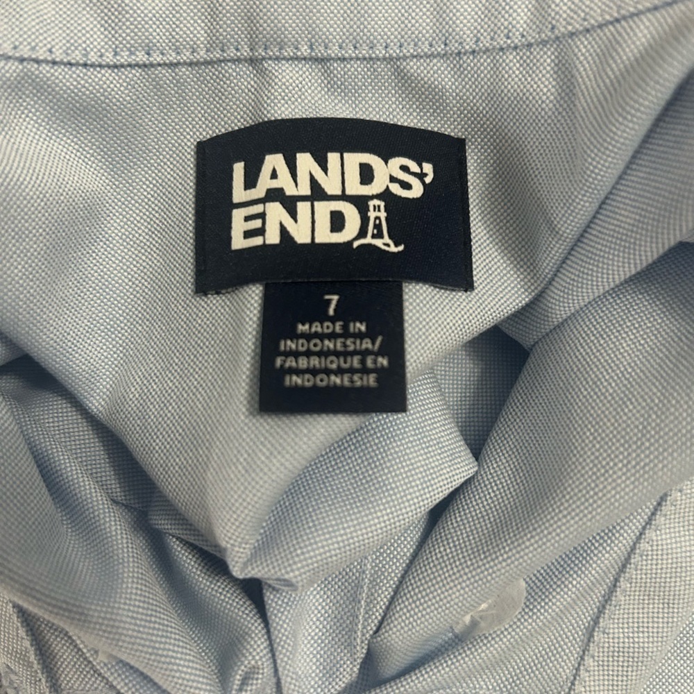 Lands End School Uniform Oxford Short Sleeve NWT Girls Size 7 - Picture 2 of 5